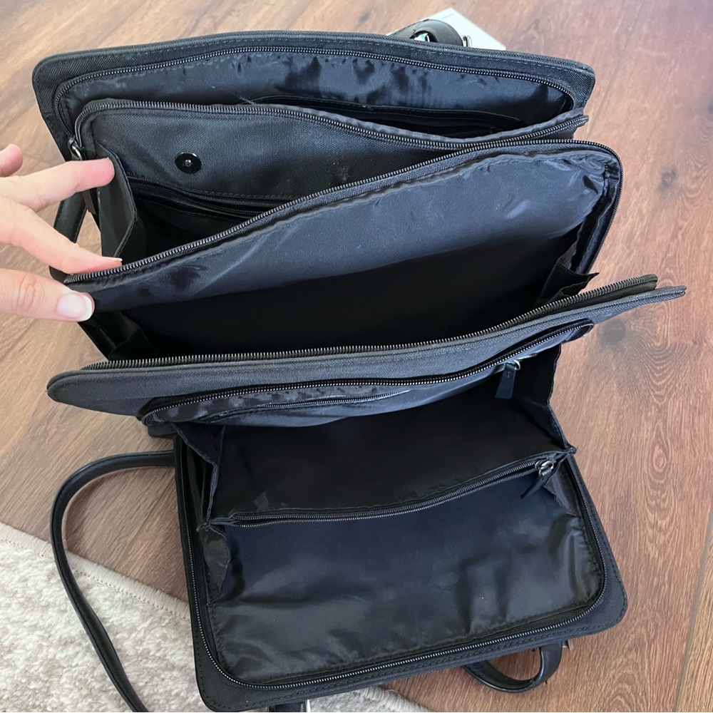 Francesco Biasia black nylon lap top work bag - Picture 9 of 14